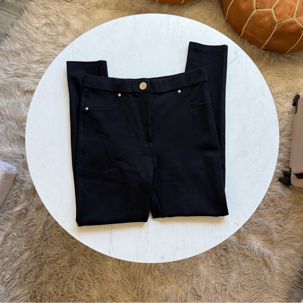 ZARA Black Legging Pants with Faux Front Pockets - Size L